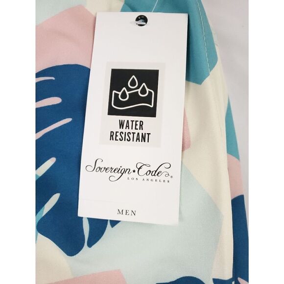 Sovereign Code 🌴 Seaglass Leaves Men's Swimming trunks suit  sz L - Picture 5 of 5